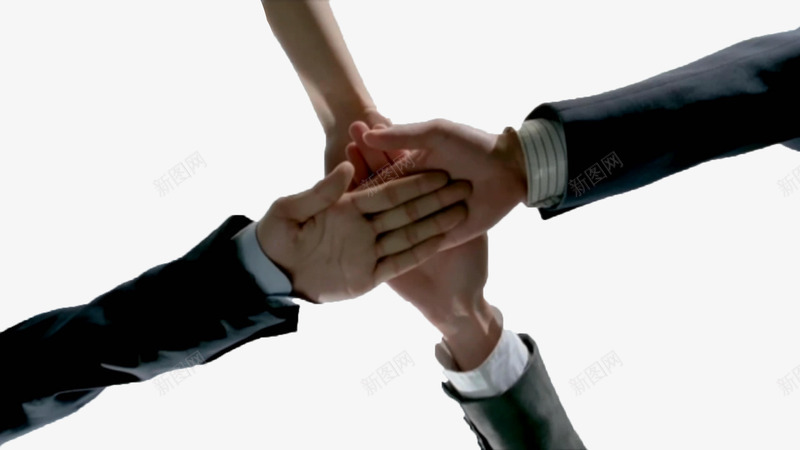 四只叠在一起的手png免抠素材_新图网 https://ixintu.com 共赢 叠在一起 合作 四只手 强强联手 握手