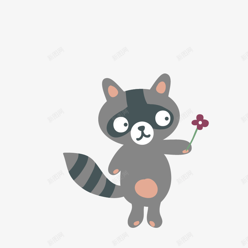 小浣熊png免抠素材_新图网 https://ixintu.com 动物 卡通可爱动物 干脆面 矢量森林动物