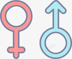 性别符号情人节男孩女孩性别符号高清图片