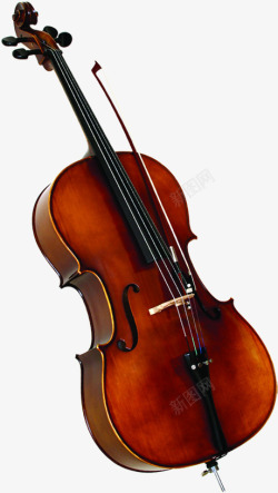 棕红色小提琴七夕情人节素材