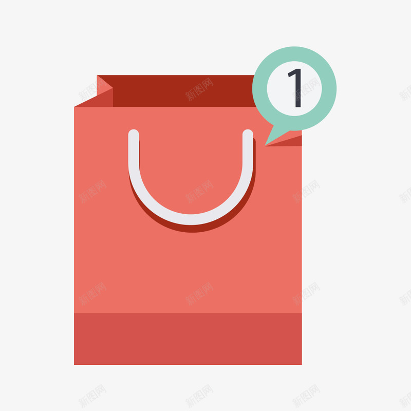 一个购物袋png免抠素材_新图网 https://ixintu.com 一个 手绘 简图 粉红色的 纸袋 绳子 购物袋