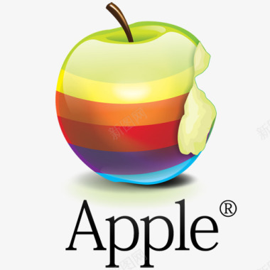 彩虹苹果图标图标