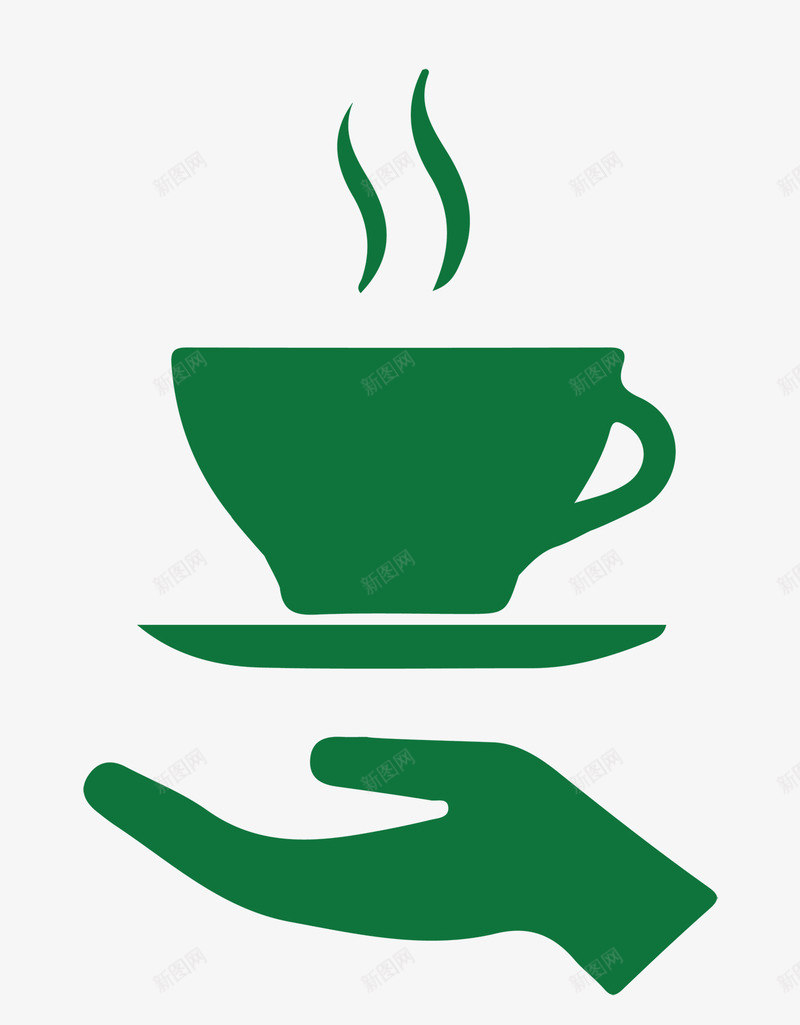 手托茶杯文件图标png_新图网 https://ixintu.com ICON tea 冲茶 图标 图案 手托茶杯 插图 时尚 欧式茶杯 泡茶 潮流 热气 热茶 绿色 茶具 茶壶 饮料