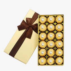 精美情人节素材精美礼盒里的巧克力高清图片