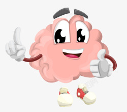 大脑插画卡通大脑器官高清图片