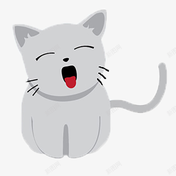 白色小猫png免抠素材_新图网 https://ixintu.com 猫 猫咪 猫猫 萌猫 黑白小猫