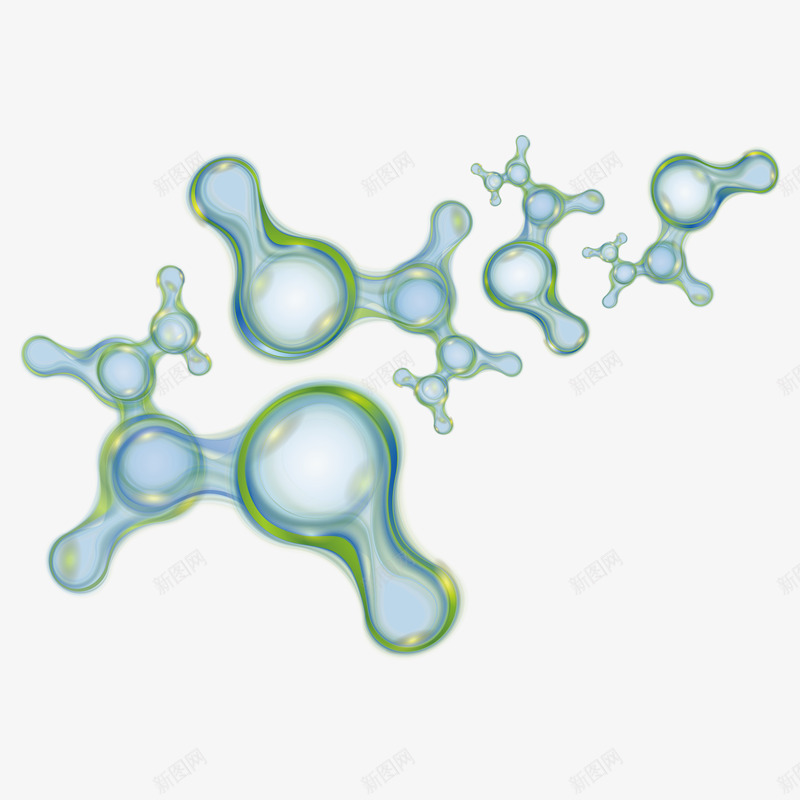 生物分子矢量图ai免抠素材_新图网 https://ixintu.com 分子图解 生物科技 科技画册设计 矢量图