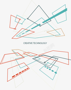 几何线条科技背景素材