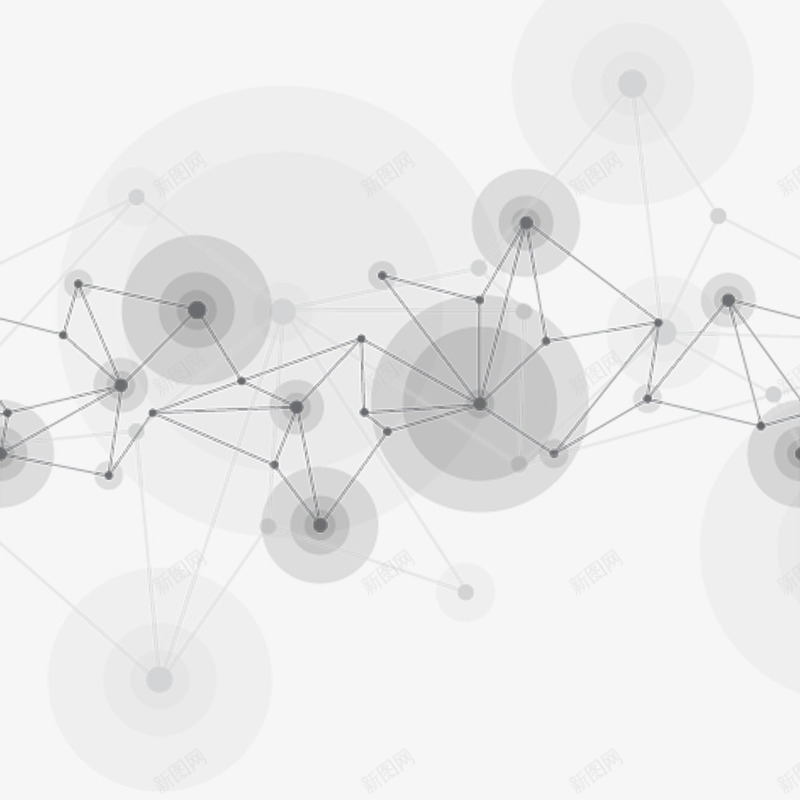 科技圆形折线关联图案png免抠素材_新图网 https://ixintu.com 圆形 折线 灰色 科技
