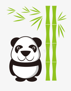 熊猫和竹子矢量图素材