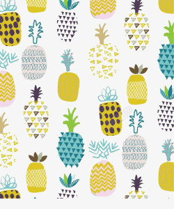 水果涂鸦菠萝高清图片