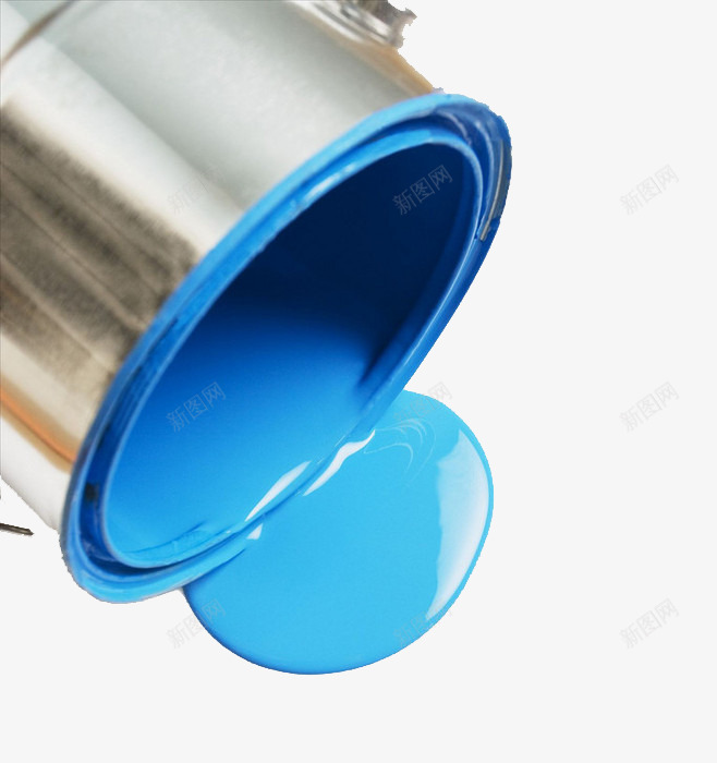 蓝色油漆png免抠素材_新图网 https://ixintu.com 油漆 油漆桶 液体 金属质感
