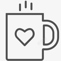 mug咖啡杯喝热马克杯情人节温暖valent图标高清图片