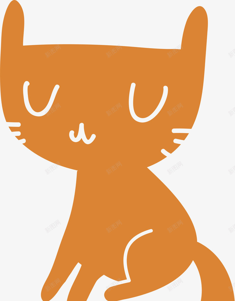 咖啡色卡通猫咪png免抠素材_新图网 https://ixintu.com 动物 可爱小猫 咖啡色猫咪 小猫 简约猫咪 装饰图案
