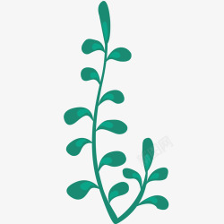 海洋植物免抠PNG绿色海草插画矢量图高清图片