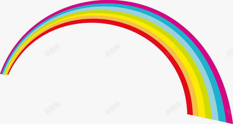 斜切彩虹psd免抠素材_新图网 https://ixintu.com 彩虹