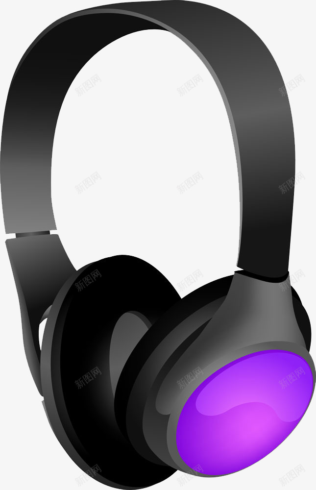 耳机上的紫色机盖png免抠素材_新图网 https://ixintu.com 耳机紫色盖子耳麦音乐娱乐声音影音娱乐