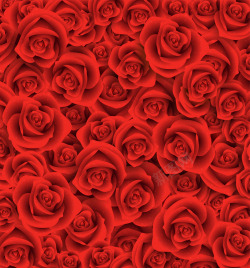 簇拥卡通红玫瑰七夕情人节海报背景素材