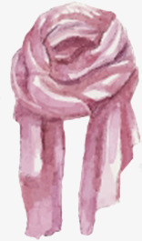 手绘水粉色女士围巾png免抠素材_新图网 https://ixintu.com 围巾 女士 手绘 水粉色 纱巾