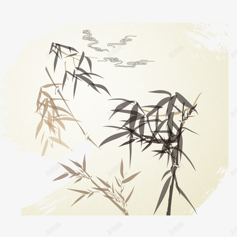 中国风竹子png免抠素材_新图网 https://ixintu.com 中国风 水墨画 竹子