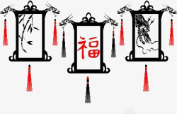 复古灯笼简化素材