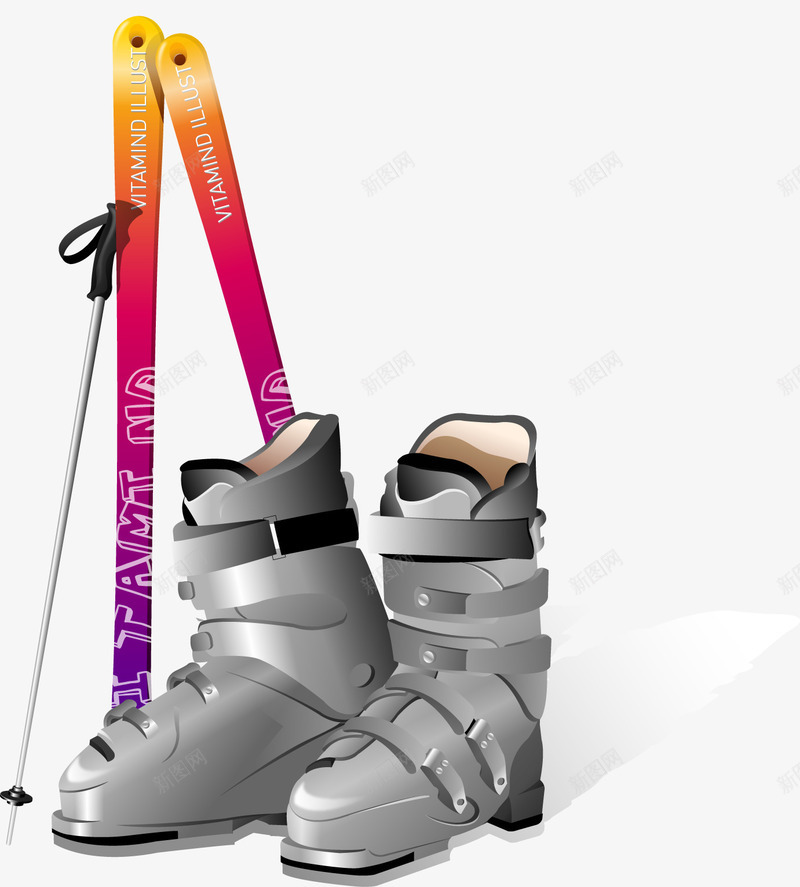 爬山鞋用品png免抠素材_新图网 https://ixintu.com 冒险 度假 旅行用品 爬山鞋 登雪山用品