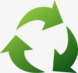 可回收废品类循环箭头图标高清图片