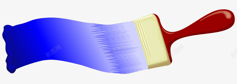 手绘蓝色渐变油漆刷png免抠素材_新图网 https://ixintu.com 油漆 油漆刷 油漆滴落 流动 涂料 渐变 滴落 蓝色手绘 颜料