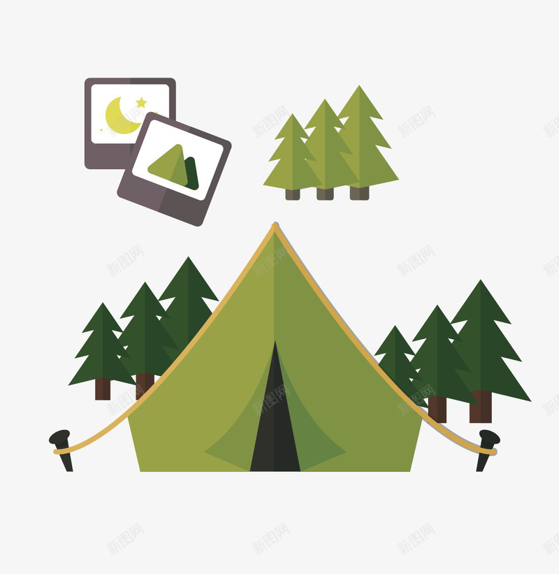 帐篷png免抠素材_新图网 https://ixintu.com 帐篷 森林 野外生存