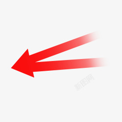 平面箭头素材红色曲线双箭头图标高清图片
