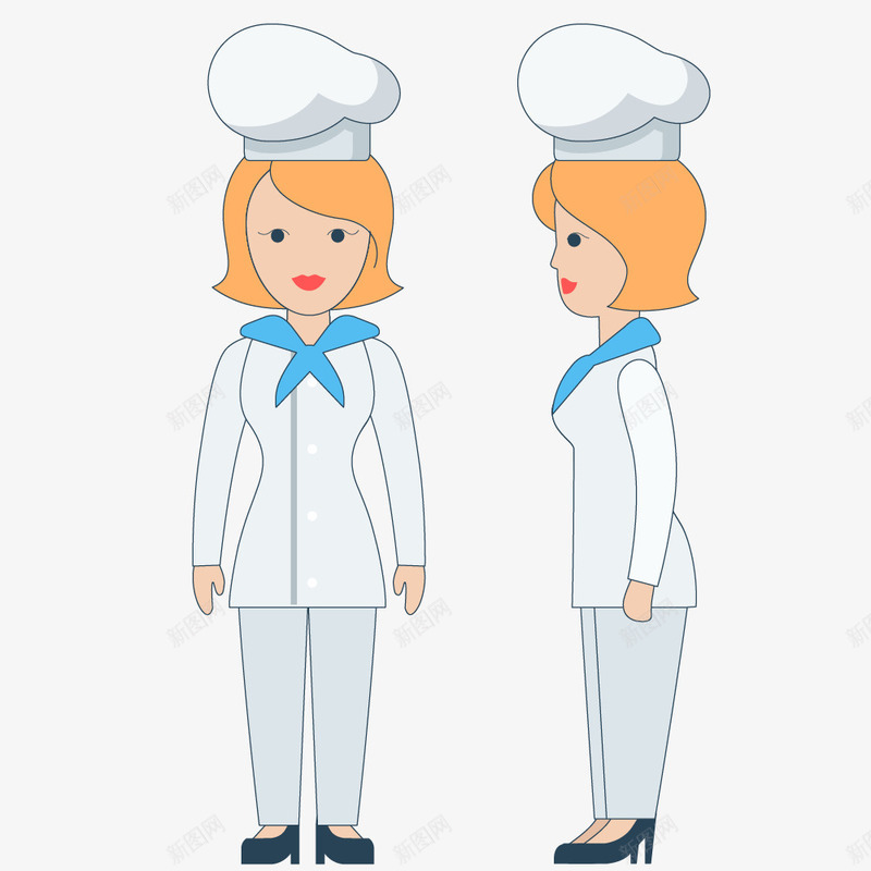 戴领巾的女厨师卡通图png免抠素材_新图网 https://ixintu.com 卡通 厨娘 厨师帽 女厨师 服装 领巾 餐厅 饭店