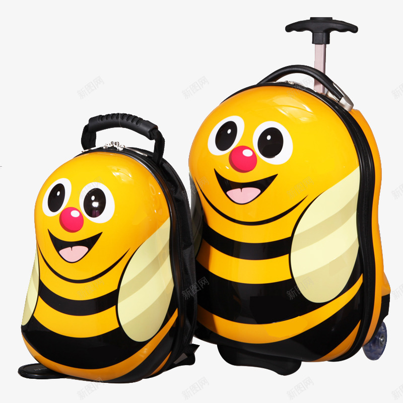 蜜蜂儿童行李箱png免抠素材_新图网 https://ixintu.com 产品实物 小箱子 旅行箱 黄色