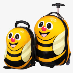 蜜蜂儿童行李箱素材
