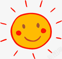 可爱手绘发光的太阳png免抠素材_新图网 https://ixintu.com 发光 可爱 太阳 手绘 笑脸
