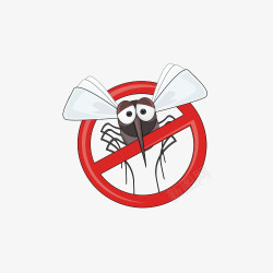 蚊子免费png下载卡通禁止蚊子疾病预防宣传图标免高清图片