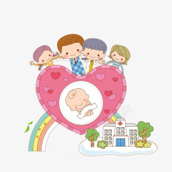母婴保健复制妇幼保健医院插画图标高清图片