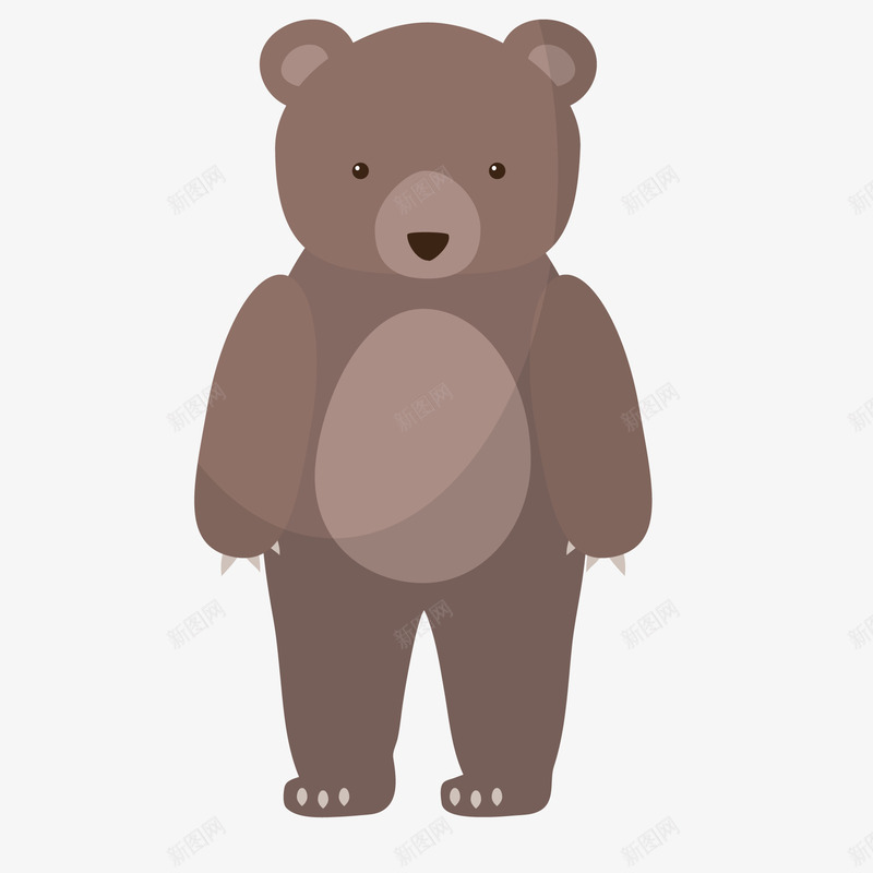 卡通可爱的森林里的熊矢量图ai免抠素材_新图网 https://ixintu.com 动物 动物园 卡通 可爱 棕熊 森林 熊 矢量图