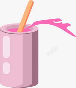 粉色油漆桶粉色颜料油漆桶矢量图高清图片