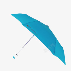 纯蓝色雨伞素材