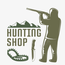 狩猎商品售卖标签矢量图素材