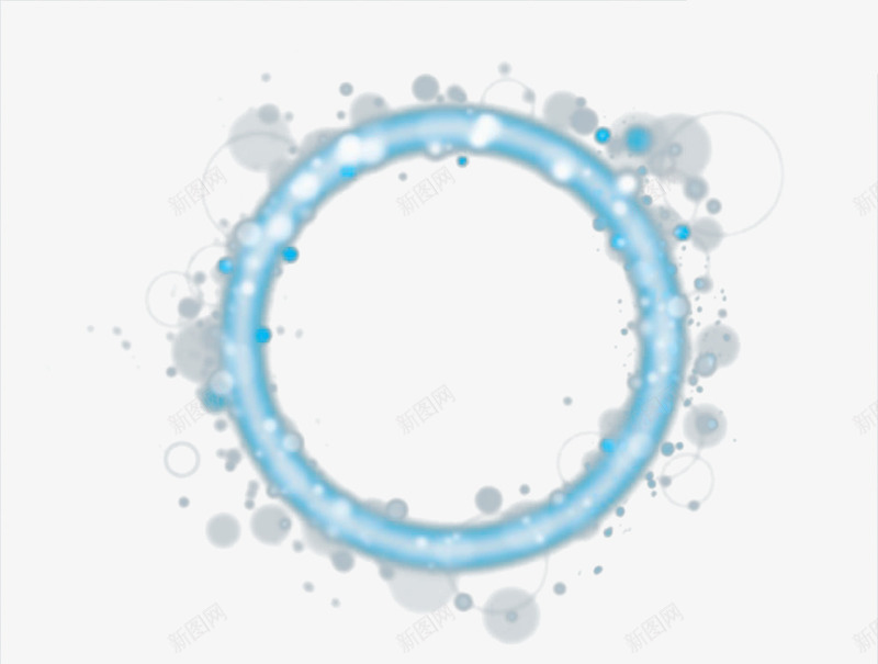 蓝色光圈png免抠素材_新图网 https://ixintu.com 光圈 光环 发光 发光环 圆环 炫光元素 科技 蓝色