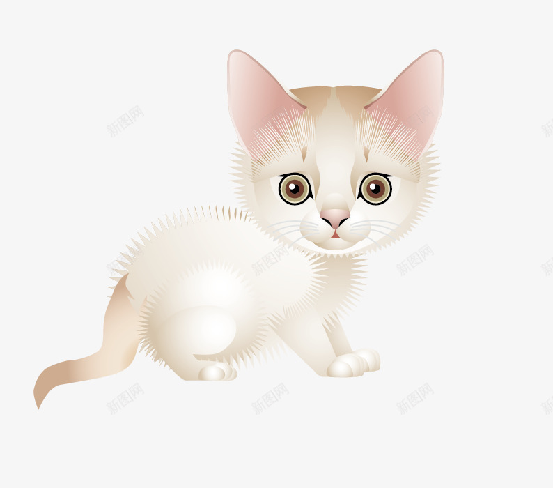 手绘幼猫png免抠素材_新图网 https://ixintu.com 小猫素材 手绘 手绘动物 手绘小猫
