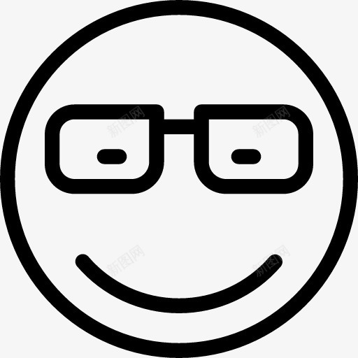 2眼镜笑脸图标png_新图网 https://ixintu.com eyeglasses smiley 眼镜 笑脸