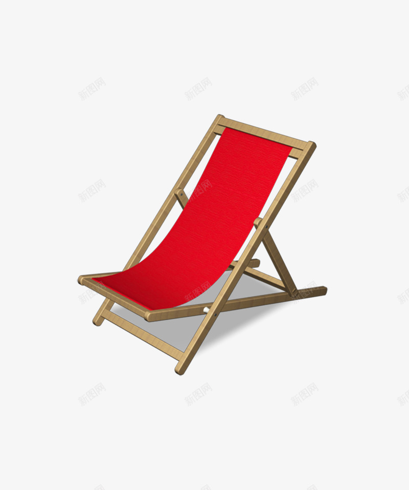 沙滩椅高精图标png_新图网 https://ixintu.com PNG图标 沙滩椅 红色 高精