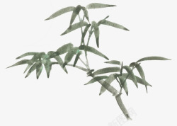 手绘竹叶图案卡通手绘竹子图标图标