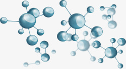 科技感蓝色分子结构矢量图素材