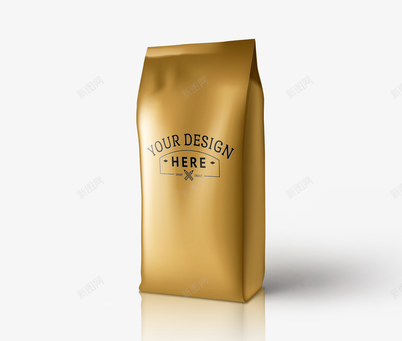 3D纸袋png免抠素材_新图网 https://ixintu.com 包装 咖啡 立体 黄色