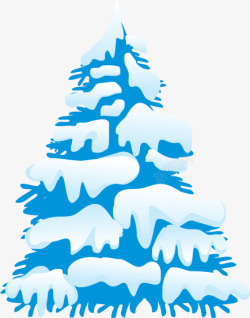 积雪的树矢量图素材