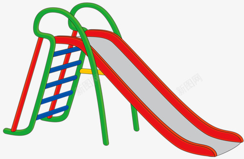 红滑梯png免抠素材_新图网 https://ixintu.com 儿童 娱乐 滑梯