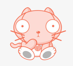 粉色小动物创意粉色的小猫咪高清图片